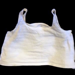 AE American Eagle SMALL tank top solid white EUC